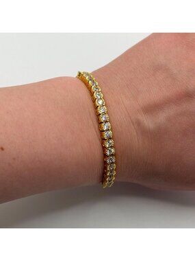 Kendra Scott Gold Tone Adjustable Bracelet With Crystal Accents
